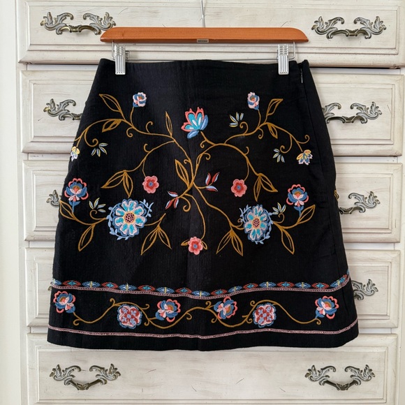 Loft Bohemian Floral Embroidered Skirt - Picture 2 of 6